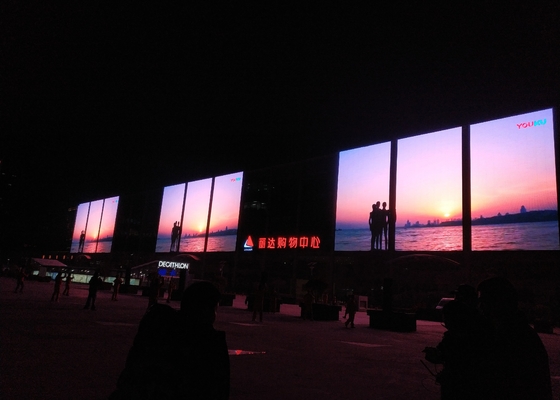 Transparent Outdoor Advertising LED Screen P80 For Facade Lighting